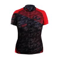 HAVEN Cyklistický dres s krátkým rukávem - SINGLETRAIL WOMEN - černá/červená 2XL