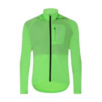 HOLOKOLO Cyklistická větruodolná bunda - WIND/RAIN - zelená 2XL