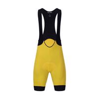 HOLOKOLO Cyklistické kalhoty krátké s laclem - ELITE - žlutá/černá 5XL
