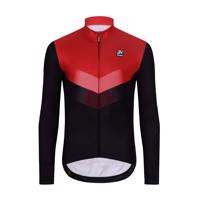 HOLOKOLO Cyklistický dres s dlouhým rukávem zimní - ARROW WINTER - černá/červená 2XL