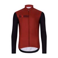 HOLOKOLO Cyklistický dres s dlouhým rukávem zimní - VIBES WINTER - černá/červená 3XL