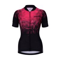 HOLOKOLO Cyklistický dres s krátkým rukávem - FROSTED LADY - růžová/černá XS