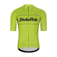 HOLOKOLO Cyklistický dres s krátkým rukávem - GEAR UP - žlutá XL