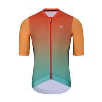 HOLOKOLO Cyklistický dres s krátkým rukávem - INFINITY - oranžová/červená/zelená M