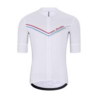 HOLOKOLO Cyklistický dres s krátkým rukávem - LEVEL UP - bílá 2XL