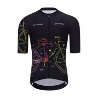 HOLOKOLO Cyklistický dres s krátkým rukávem - MAAPPI DARK - vícebarevná/černá 2XL
