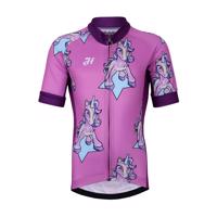 HOLOKOLO Cyklistický dres s krátkým rukávem - UNICORNS KIDS - vícebarevná/růžová XXS-115cm