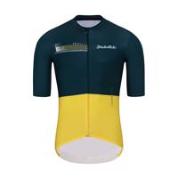 HOLOKOLO Cyklistický dres s krátkým rukávem - VIBES - zelená/žlutá 3XL