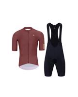 HOLOKOLO Cyklistický krátký dres a krátké kalhoty - set - černá/hnědá