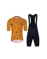 HOLOKOLO Cyklistický krátký dres a krátké kalhoty - set - černá/oranžová
