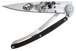Kapesní nůž Deejo 1CB040 Tattoo grizzly, 37g, ebenové dřevo