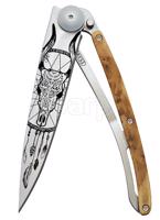Kapesní nůž Deejo 1CB043 Tattoo dreamcatcher 37g, juniper wood