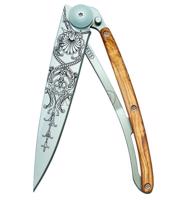 Kapesní nůž Deejo 1CB059 Tattoo 37g, olive wood, Versailles