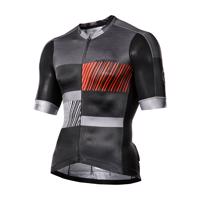 MONTON Cyklistický dres s krátkým rukávem - CONCRETE JUNGLE - černá/šedá XS