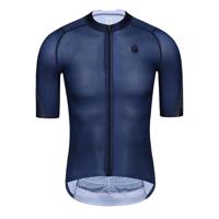 MONTON Cyklistický dres s krátkým rukávem - PRO CARBONFIBER - modrá L
