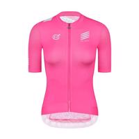 MONTON Cyklistický dres s krátkým rukávem - SKULL III LADY - bílá/růžová L