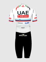 PISSEI Cyklistická kombinéza - UAE TEAM EMIRATES 2024 SLOVENIA CHAMPION - bílá/černá L