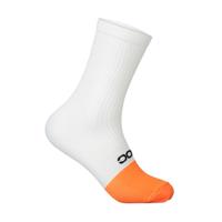 POC Cyklistické ponožky klasické - FLAIR - bílá/oranžová L