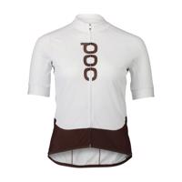 POC Cyklistický dres s krátkým rukávem - ESSENTIAL ROAD  - bílá/hnědá M