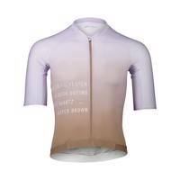 POC Cyklistický dres s krátkým rukávem - PRISTINE PRINT - hnědá/fialová L
