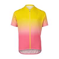 POC Cyklistický dres s krátkým rukávem - XC  - žlutá/růžová 140 cm