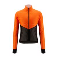 SANTINI Cyklistická větruodolná bunda - REDUX LITE  - oranžová/černá 2XL