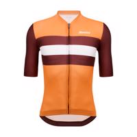 SANTINI Cyklistický dres s krátkým rukávem - ECO SLEEK NEW BENGAL  - oranžová/bordó L