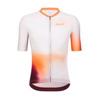 SANTINI Cyklistický dres s krátkým rukávem - OMBRA - bílá/oranžová 2XL