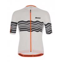 SANTINI Cyklistický dres s krátkým rukávem - TONO PROFILO - černá/bílá/oranžová 3XL