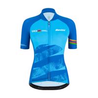 SANTINI Cyklistický dres s krátkým rukávem - UCI WORLD ECO LADY - světle modrá XL