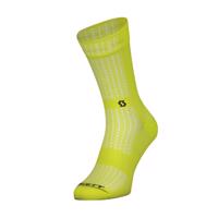 SCOTT Cyklistické ponožky klasické - PERFORMANCE CREW - černá/žlutá 39-41