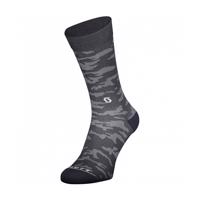 SCOTT Cyklistické ponožky klasické - TRAIL CAMO CREW - šedá/bílá 39-41