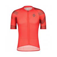 SCOTT Cyklistický dres s krátkým rukávem - RC PREMIUM CLIMBER - šedá/červená