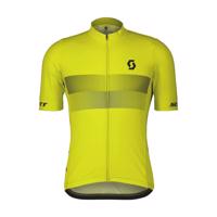 SCOTT Cyklistický dres s krátkým rukávem - RC TEAM 10 SS - žlutá/černá L