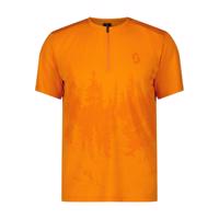 SCOTT Cyklistický dres s krátkým rukávem - TRAIL FLOW ZIP W - oranžová S