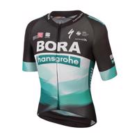 SPORTFUL Cyklistický dres s krátkým rukávem - BORA HANSGROHE 2020 - černá/zelená L