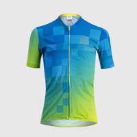 SPORTFUL Cyklistický dres s krátkým rukávem - ROCKET KID - modrá/žlutá 14Y