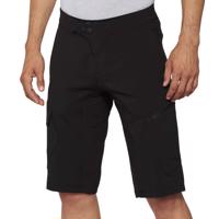 100% SPEEDLAB Cyklistické kalhoty krátké bez laclu - RIDECAMP - černá M