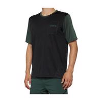 100% SPEEDLAB Cyklistický dres s krátkým rukávem - RIDECAMP - černá/zelená M