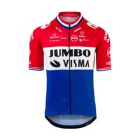 AGU Cyklistický dres s krátkým rukávem - JUMBO-VISMA 2021 - bílá/modrá/červená 2XL