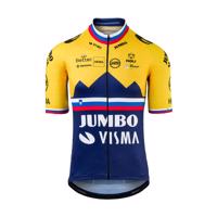 AGU Cyklistický dres s krátkým rukávem - JUMBO-VISMA 2021 - červená/modrá/bílá/žlutá 3XL