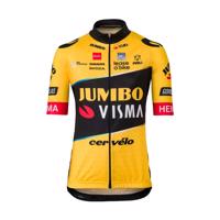 AGU Cyklistický dres s krátkým rukávem - JUMBO-VISMA 23 KIDS - černá/žlutá 152 cm
