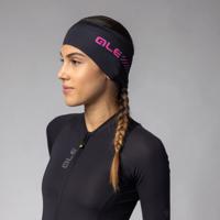 ALÉ Cyklistická čelenka - ACCESSORI FONDO - černá/růžová UNI