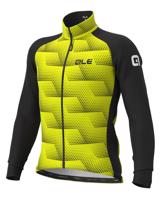 ALÉ Cyklistická zateplená bunda - SOLID SHARP - černá/žlutá 4XL