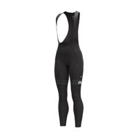 ALÉ Cyklistické kalhoty dlouhé s laclem - PR-R MILD - černá/bílá XL