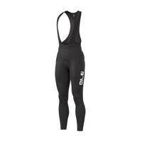 ALÉ Cyklistické kalhoty dlouhé s laclem - WINTER - černá/bílá 4XL