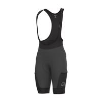 ALÉ Cyklistické kalhoty krátké s laclem - GRAVEL STONES CARGO - šedá 2XL