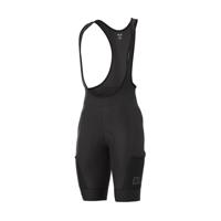ALÉ Cyklistické kalhoty krátké s laclem - OFF-ROAD GRAVEL STONES CARGO - černá 4XL