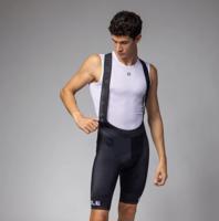 ALÉ Cyklistické kalhoty krátké s laclem - PRAGMA CORSA 2.0 - černá/bílá XL