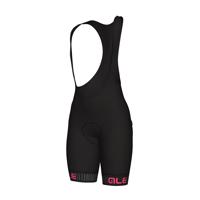 ALÉ Cyklistické kalhoty krátké s laclem - SOLID TRAGUARDO LADY - růžová/černá 3XL